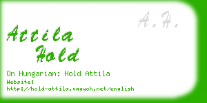 attila hold business card